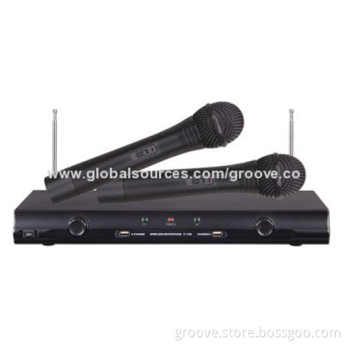 VHF Wireless Microphone System with Frequency response: 50Hz-20KHz